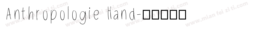 Anthropologie Hand字体转换
